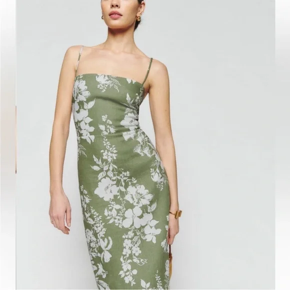 Reformation Linen Frankie Midi Dress - Picture 9 of 13